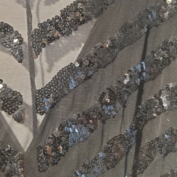 Marciano | Black | Stripe Sequin Top - Picture 4 of 6